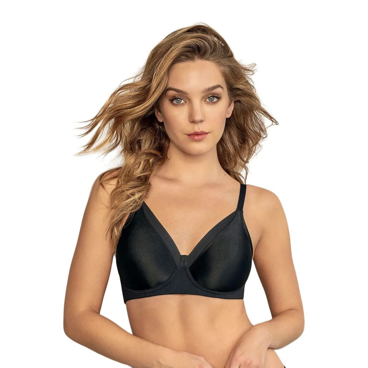 LEONISA - Sostén clásico de soporte con arco Natural Support 091007 Negro
