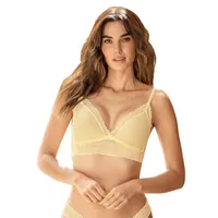 Bralette en encaje sexy y natural 091009 Amarillo Claro