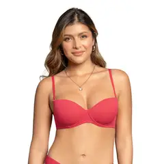 LEONISA - Sostén con realce incorporado y arco 71344 Coral