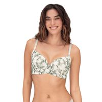 Sostén de buen cubrimiento en escote y espalda 091086 Estampado Palmeras