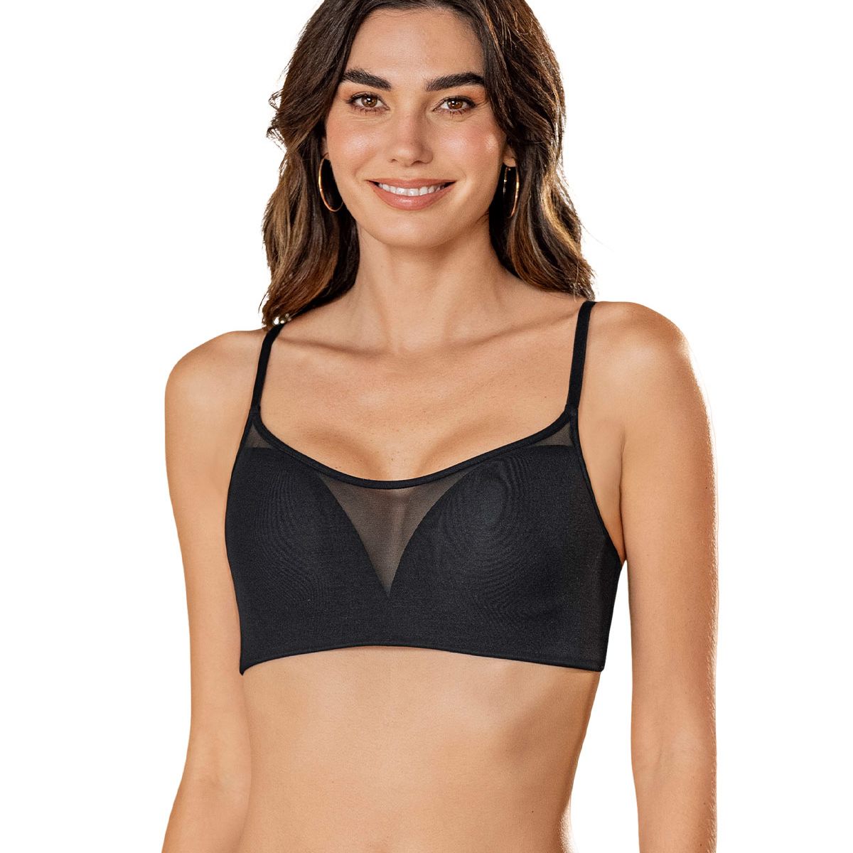 LEONISA - Leonisa Brastop en copas prehormadas fijas en espuma 091159 Negro