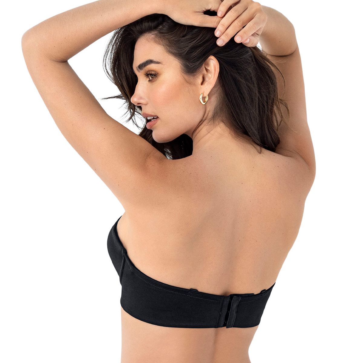 LEONISA - Leonisa Sostén strapless ideal para busto mediano y grande 091151 Negro