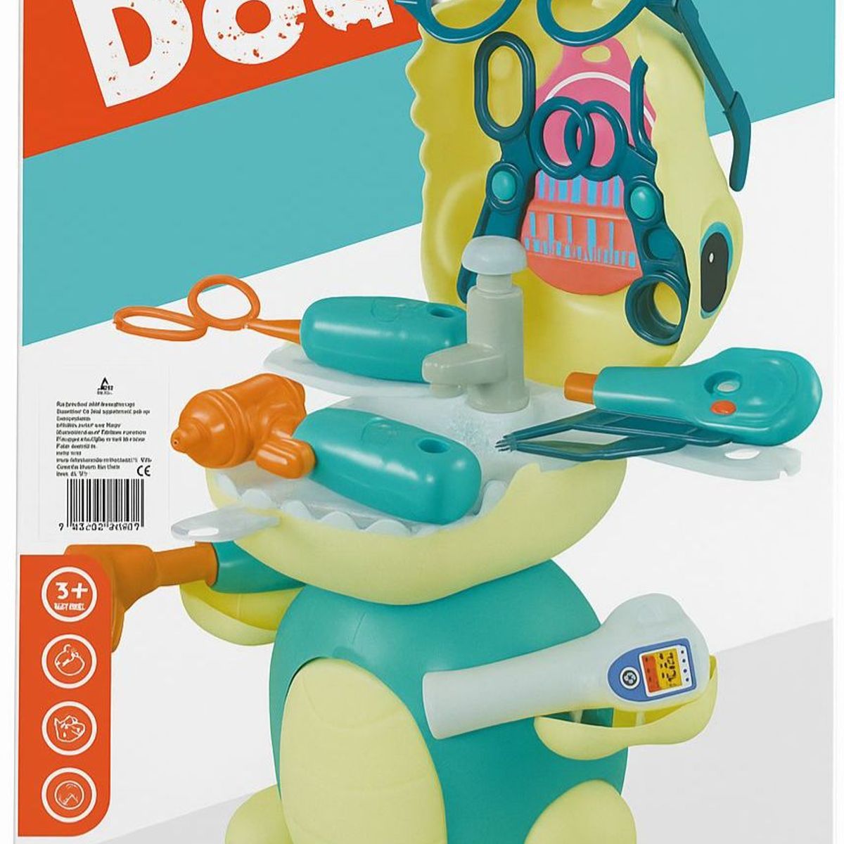 GENERICO - SET DOCTOR DINO PRO - Juguete Médico Interactivo 19 Piezas, Celeste