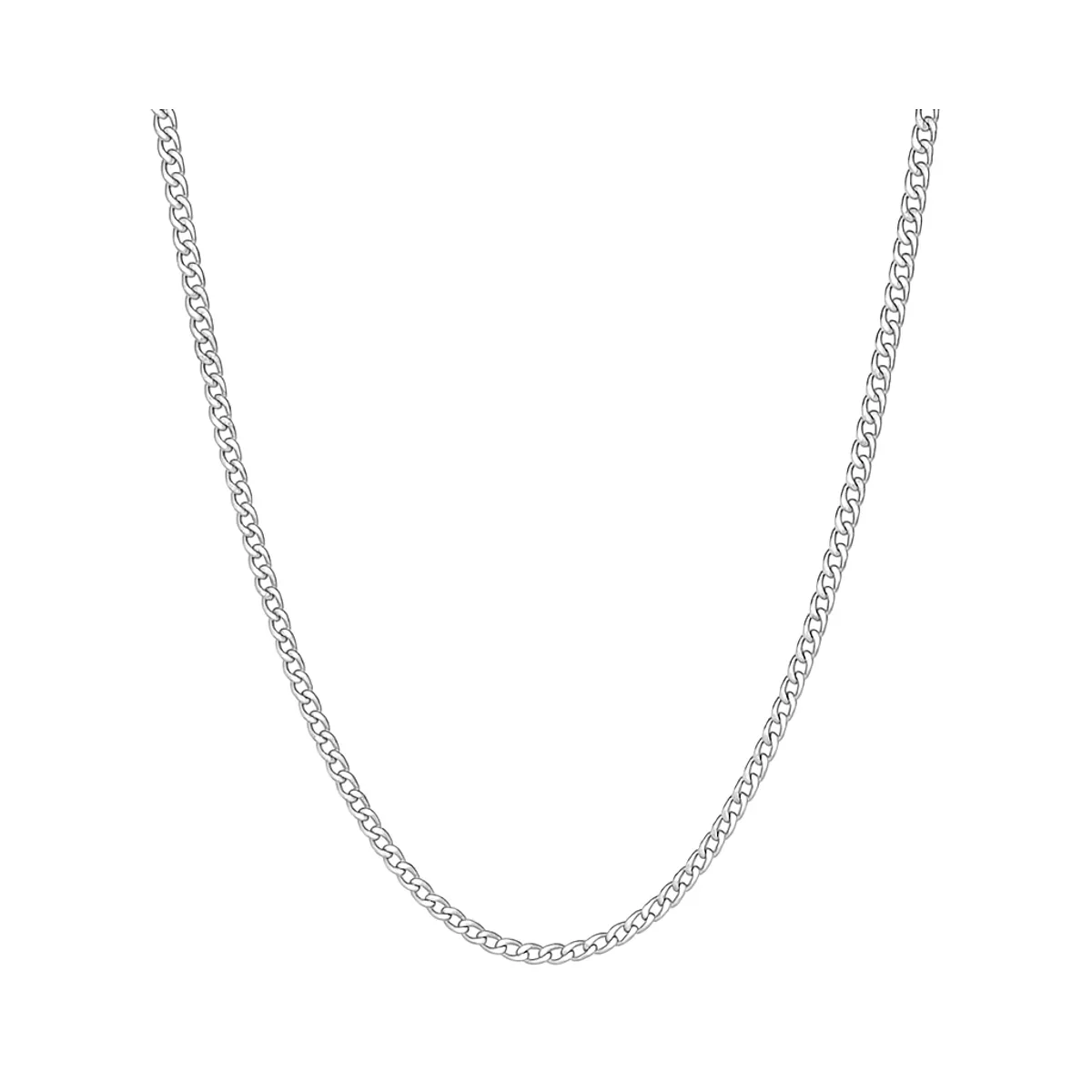 GENERICO - Cadena grumet 60cm 2mm Plata 925