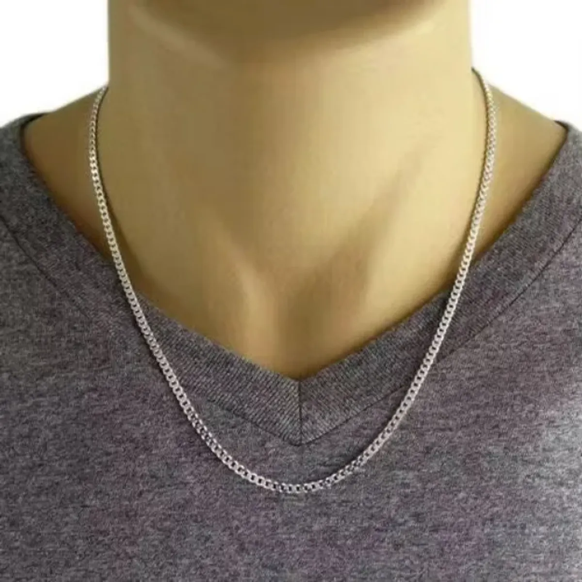 GENERICO - Cadena grumet 60cm 2mm Plata 925