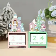 GENERICO - Calendario Adviento De Navidad De Bloques Madera