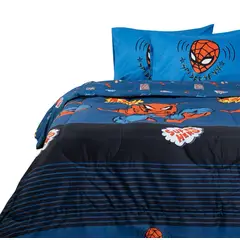 DISNEY - Cubrecama Plumón infantil Spiderman 2 plaza