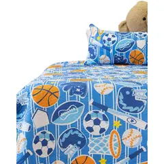 DORAL - Cubrecama Quilt primavera verano azul pelotas
