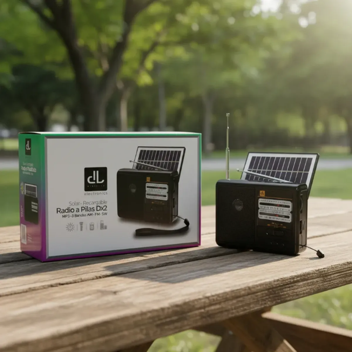 Digilife - Radio Solar Recargable Amfmsw Usb Tf Clinterna Digilife