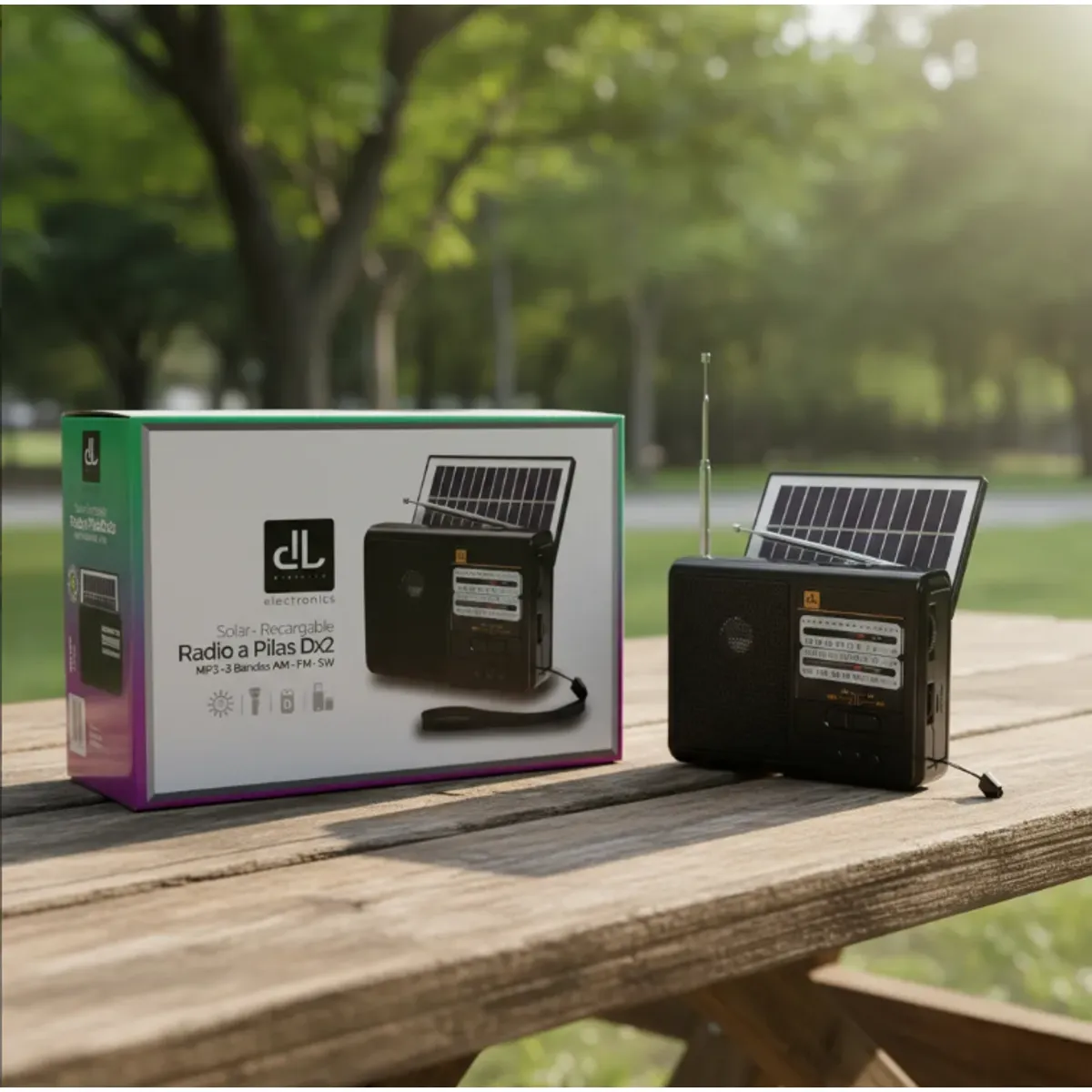 Digilife - Radio Solar Recargable Amfmsw Usb Tf Clinterna Digilife