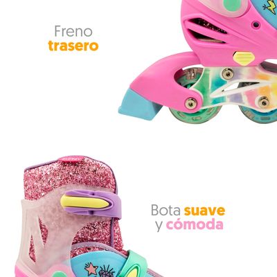 Imagen 2 del producto Patines niña en Linea Rush Girl- Apache 2025 Ajustables T 34-37