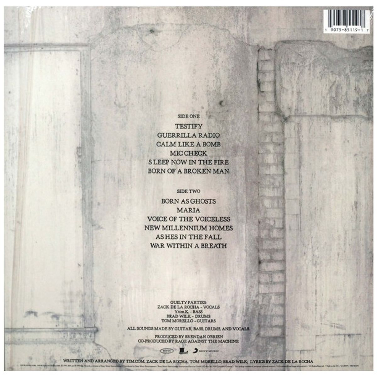 GENERICO - RAGE AGAINST THE MACHINE - THE BATTLE OF LOS ANGELES / VINILO
