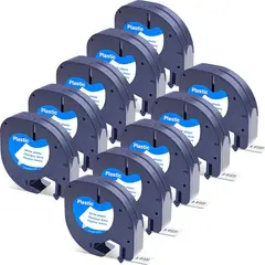 KUANGYE - Pack 10 Cintas Rotuladoras Alternativa Para Dymo Letratag