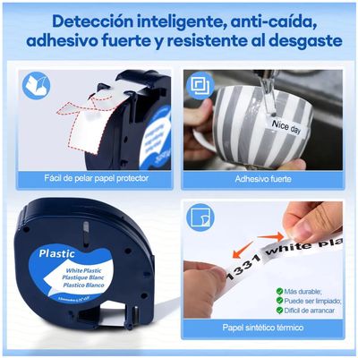 Imagen 2 del producto Pack 10 Cintas Rotuladoras Alternativa Para Dymo Letratag