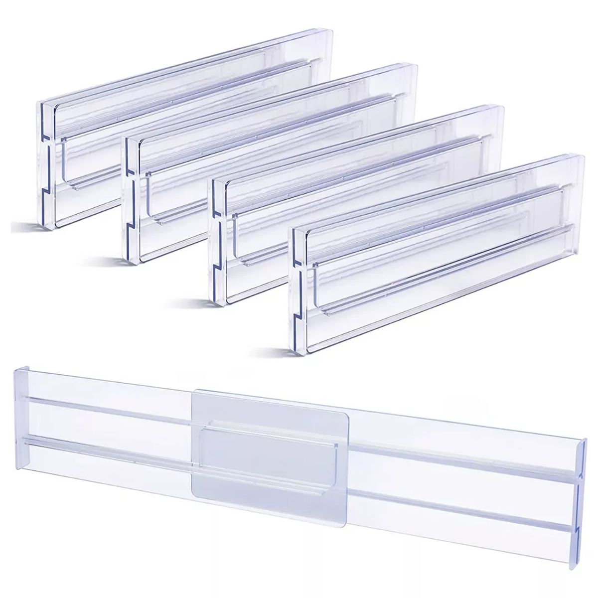 KINDA NICE - 4u Organizador Ajustable Divisor De Cajón 28-52 Cm