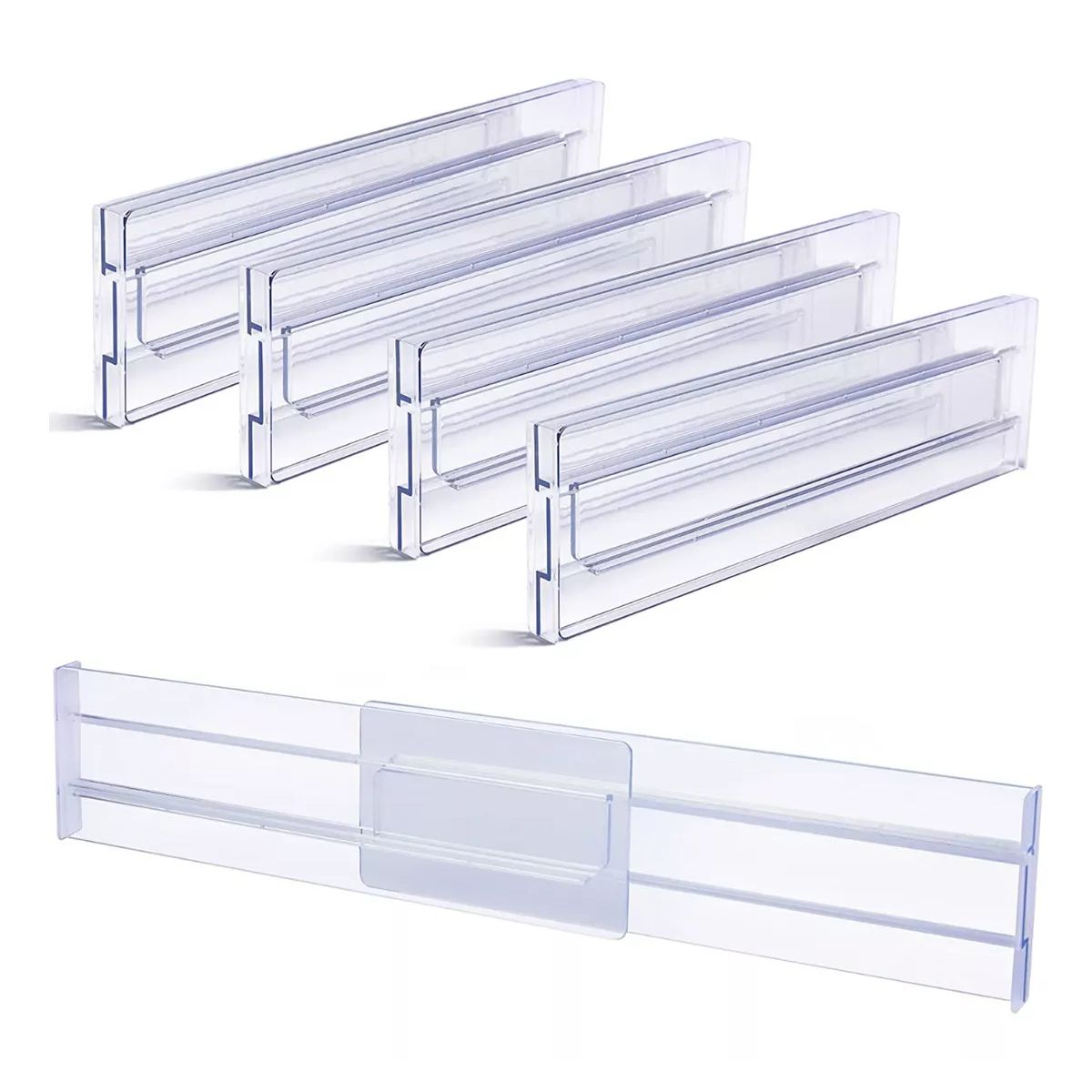 KINDA NICE - 4u Organizador Ajustable Divisor De Cajón 28-52 Cm