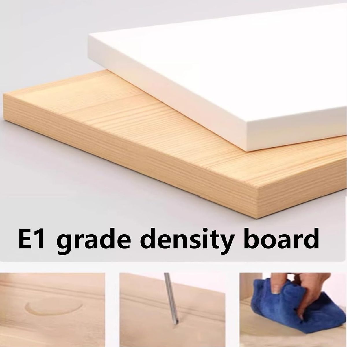 YOMYM - Mesa Pequeña - Rueda de Freno de Nogal Oscuro con Trébol de Cuatro Hojas - 50x50x48