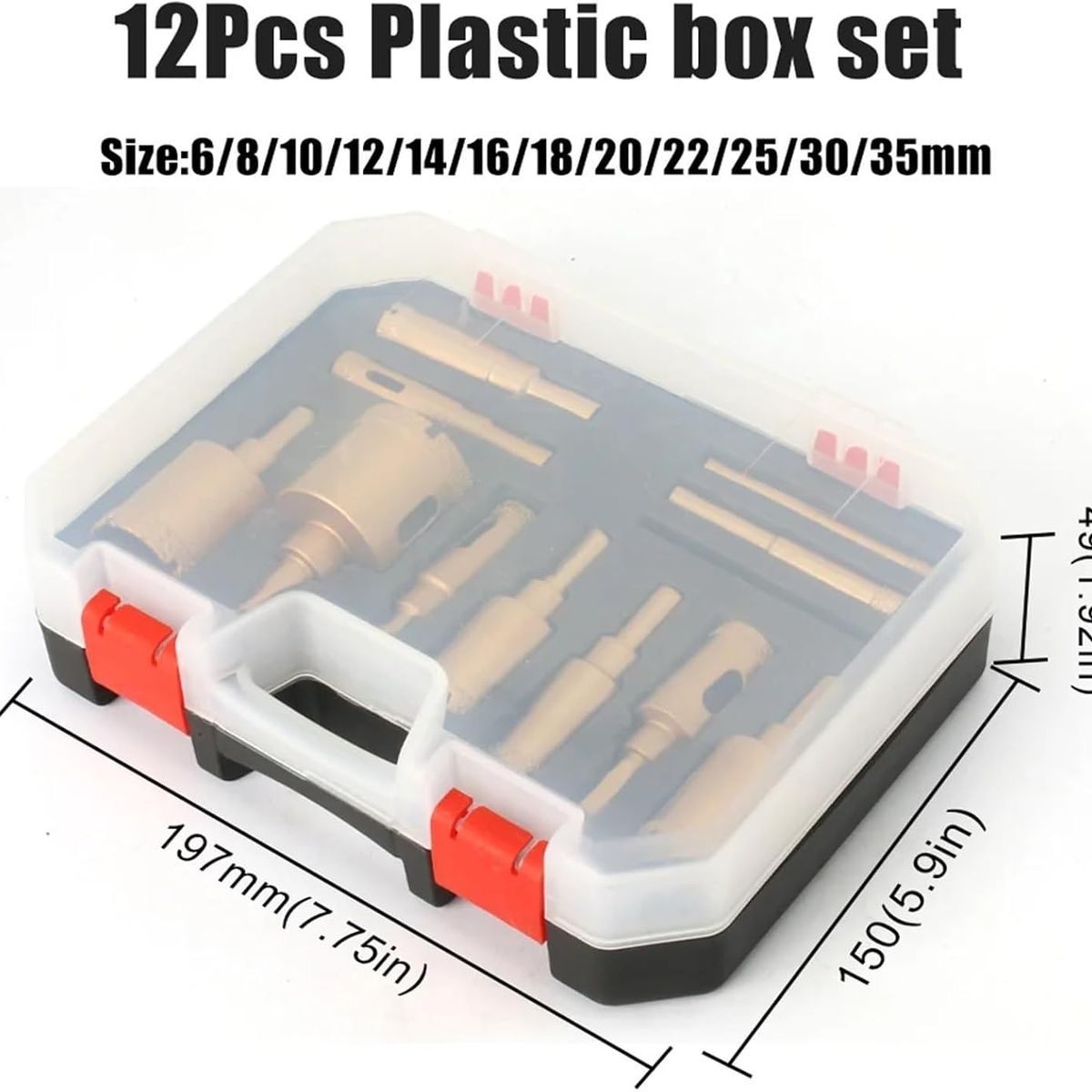 KINDA NICE - 12pcs Brocas Ceramica Porcelanato Diamantada 6mm A 35mm