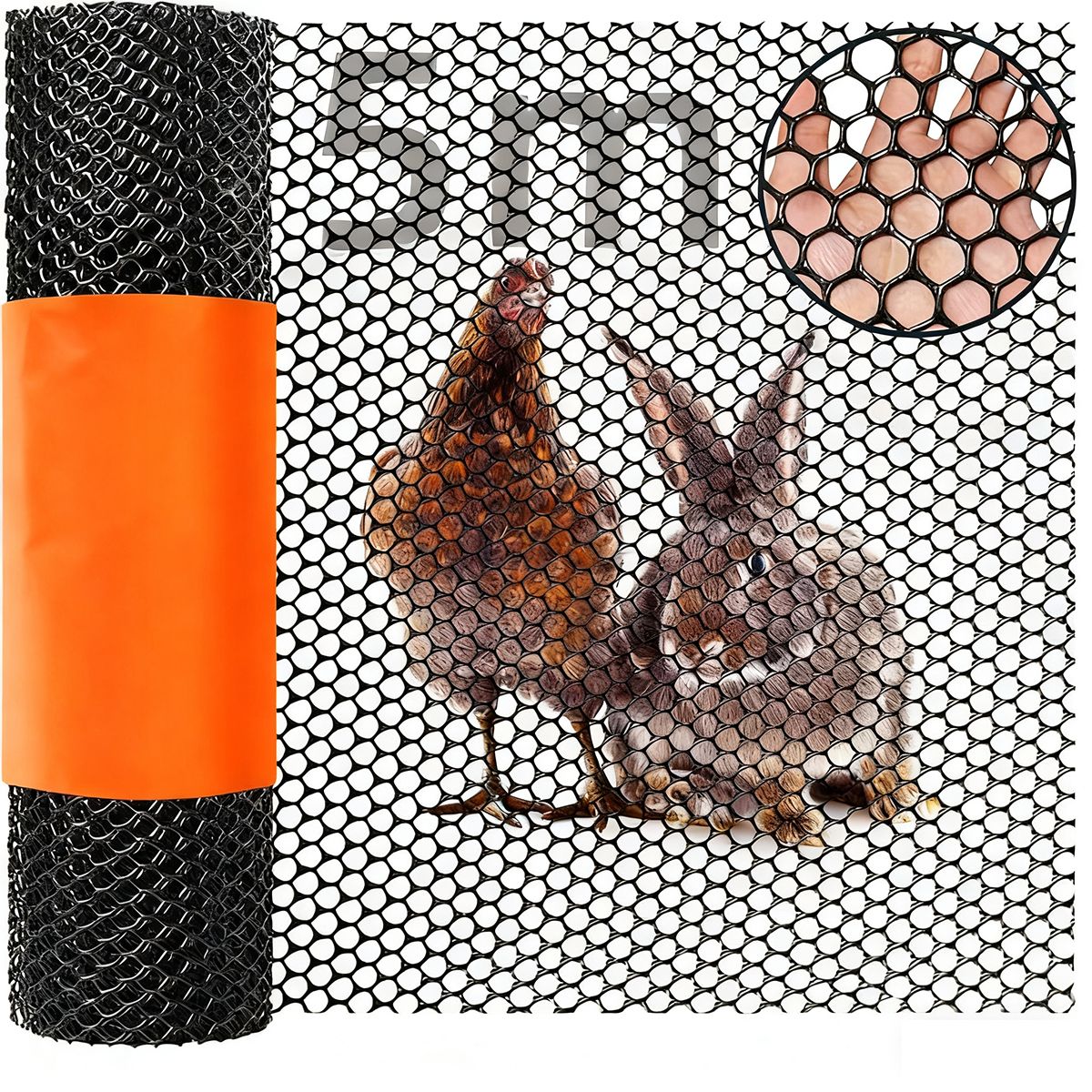 GENERICO - 40cmx5m Malla Alambre De Plástico Para Jardín Gallineros