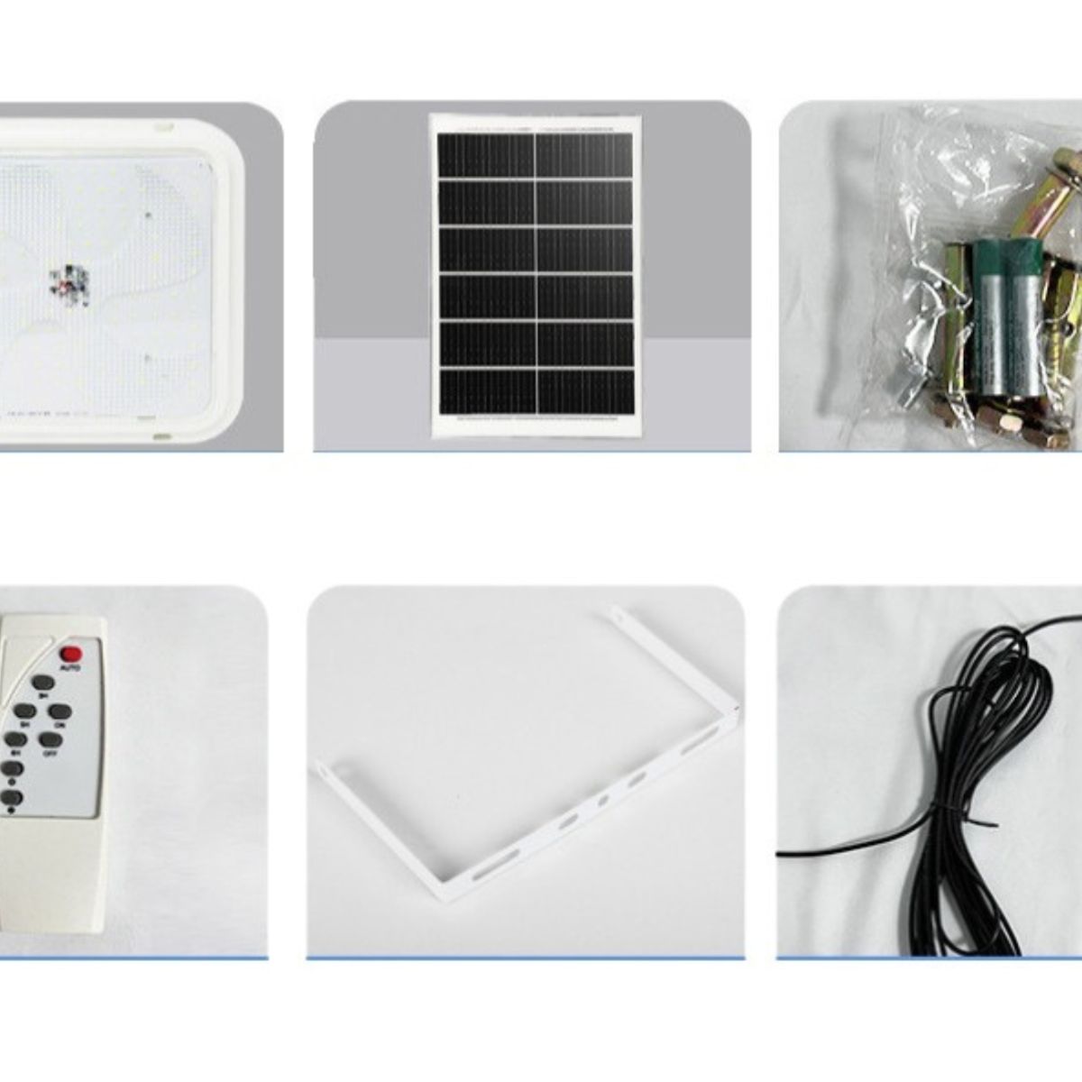 GENERICO - Lámpara Solar Led Cuadrada Con Panel Separado  Ip65  100w