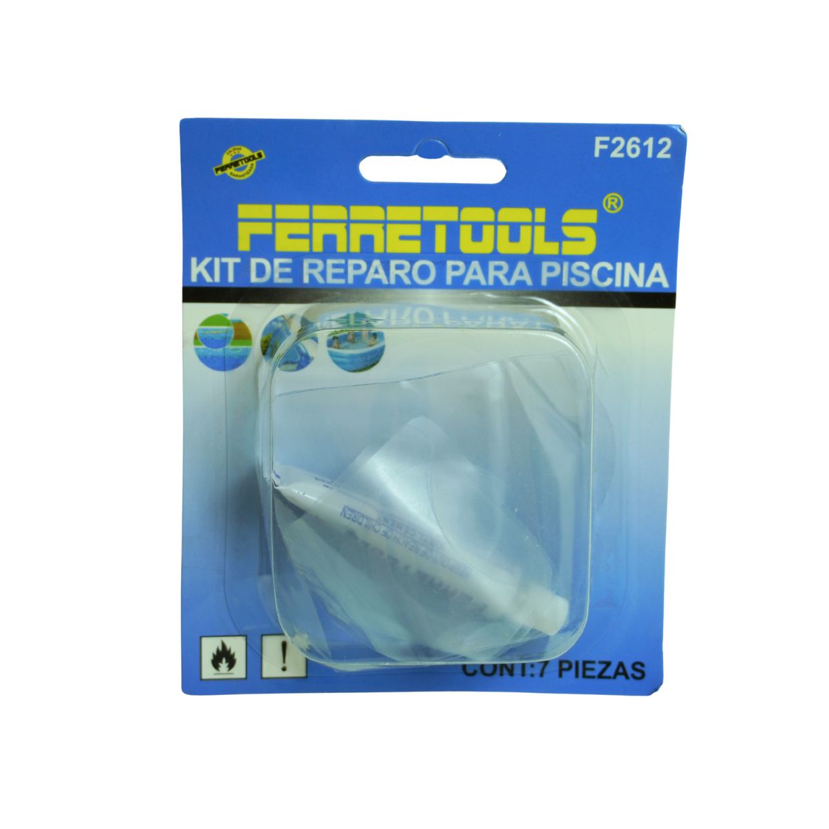 GENERICO - Parche Para Piscina o Inflables Kit De Reparacion 7 Piezas
