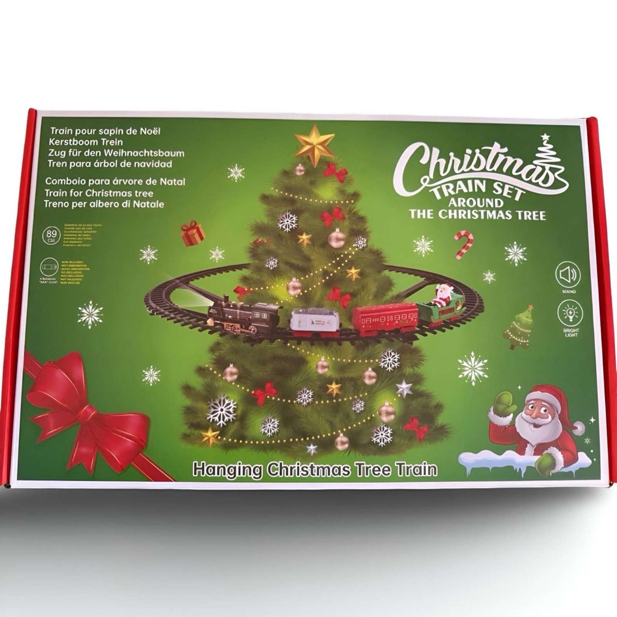 GENERICO - Adorno Tren con luz y Sonido para Árbol de navidad