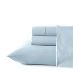 NAUTICA - Juego de sábanas 4 piezas microfibra king celeste
