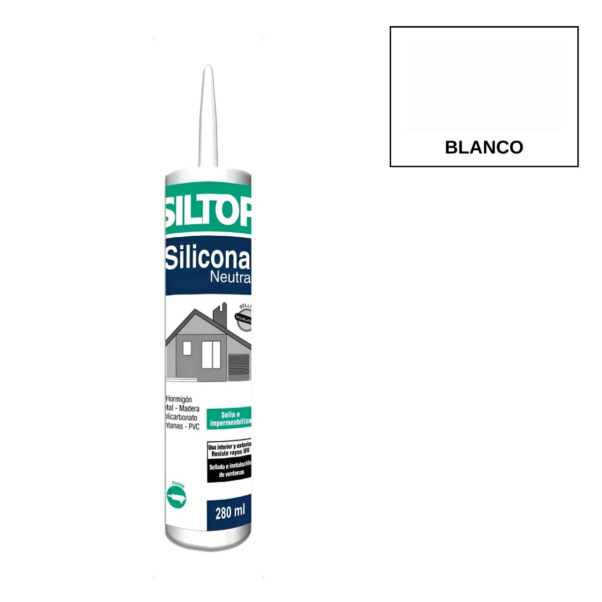 GENERICO - Siltop Silicona Neutra Blanca 280ml