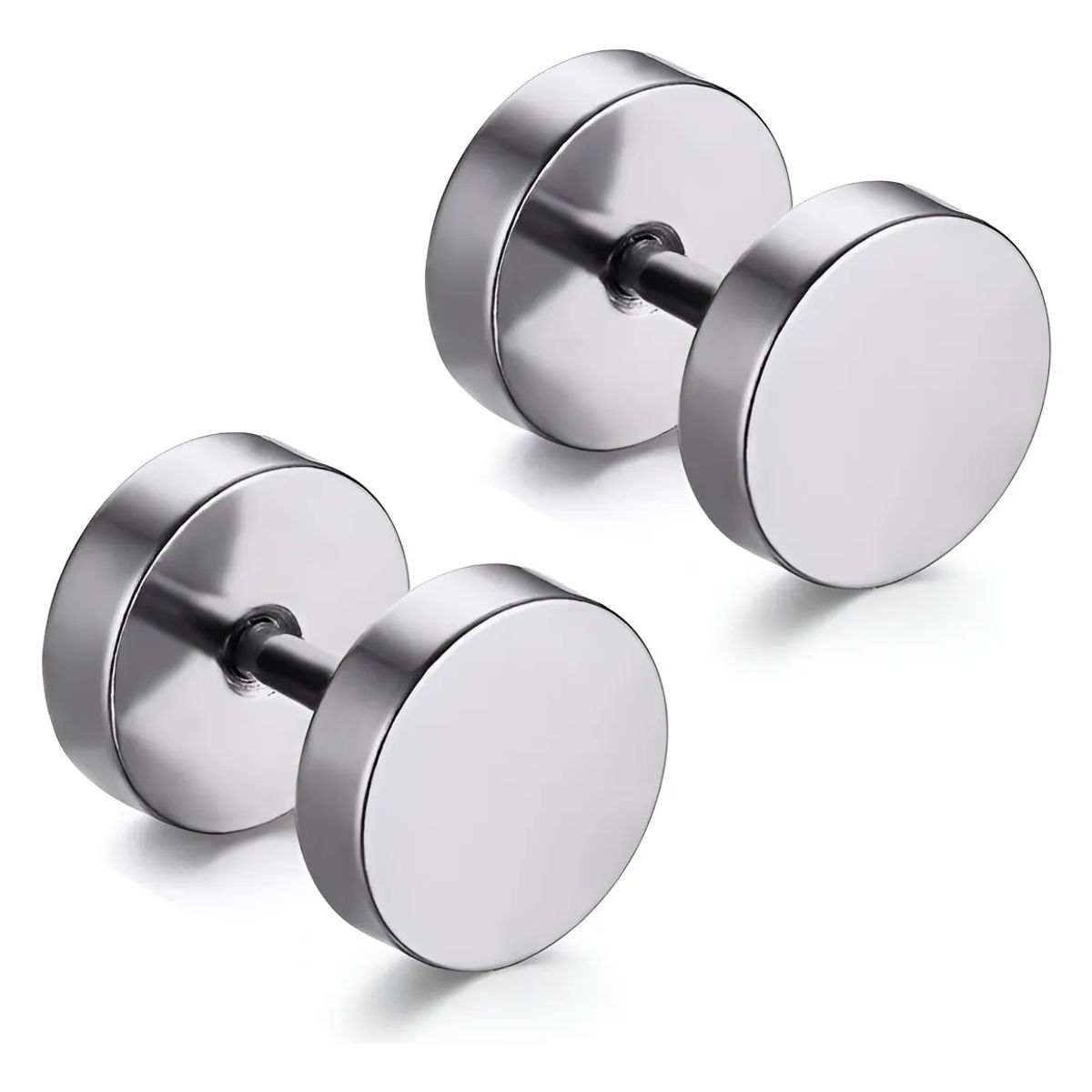 GENERICO - Aros Tipo Punk Silver Rock Hombre Mujer Moda 2020 Royal Madriz