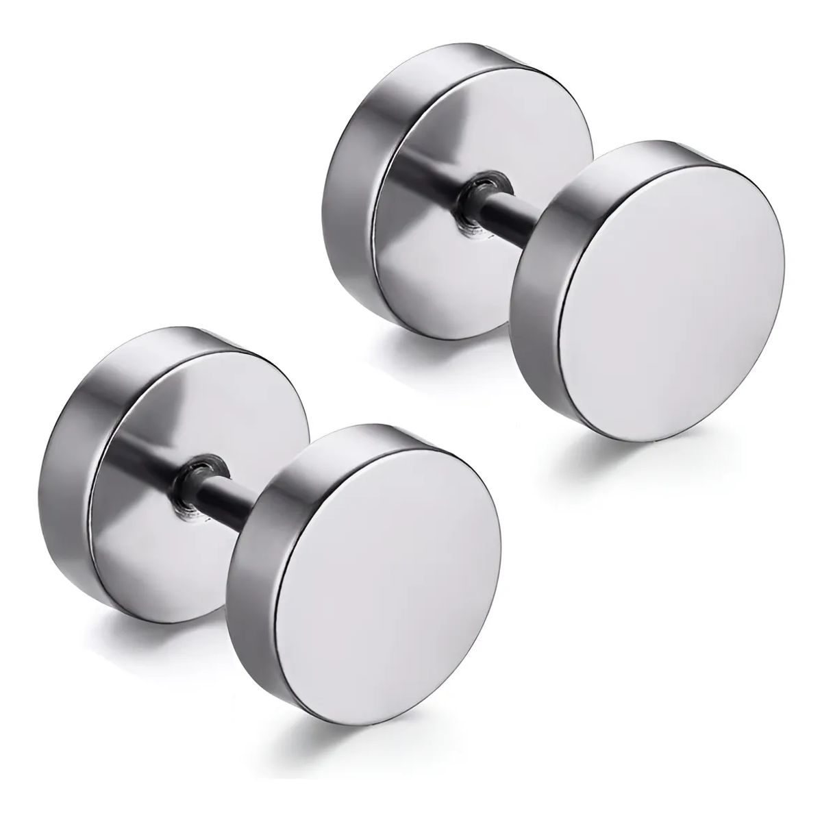 GENERICO - Aros Tipo Punk Silver Rock Hombre Mujer Moda 2020 Royal Madriz