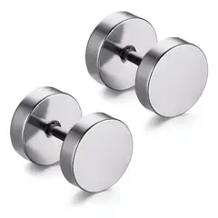 GENERICO - Aros Tipo Punk Silver Rock Hombre Mujer Moda 2020 Royal Madriz