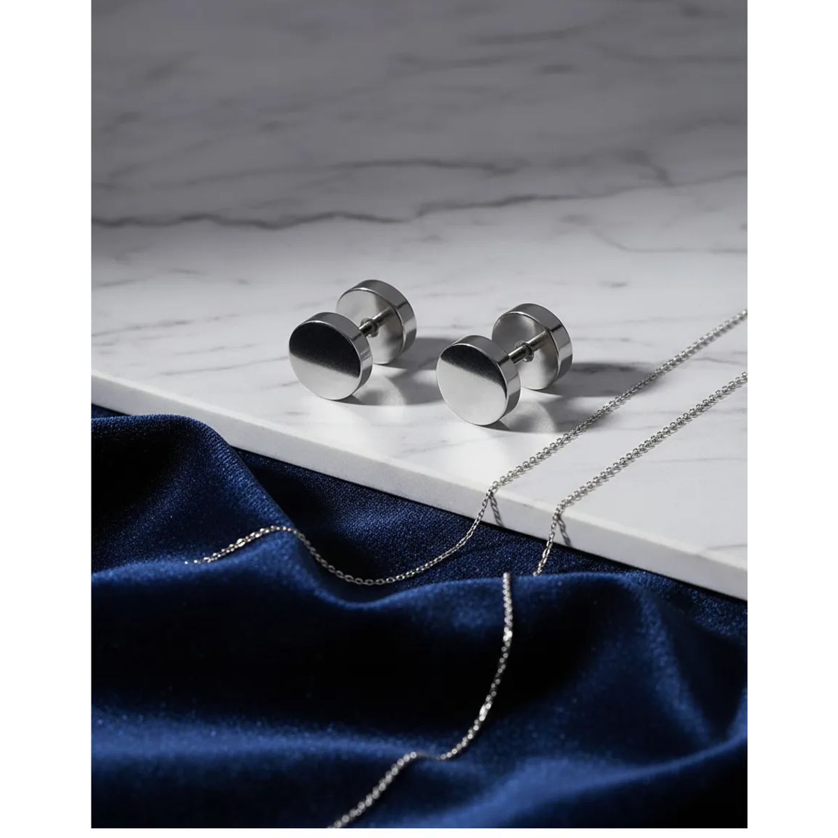 GENERICO - Aros Tipo Punk Silver Rock Hombre Mujer Moda 2020 Royal Madriz