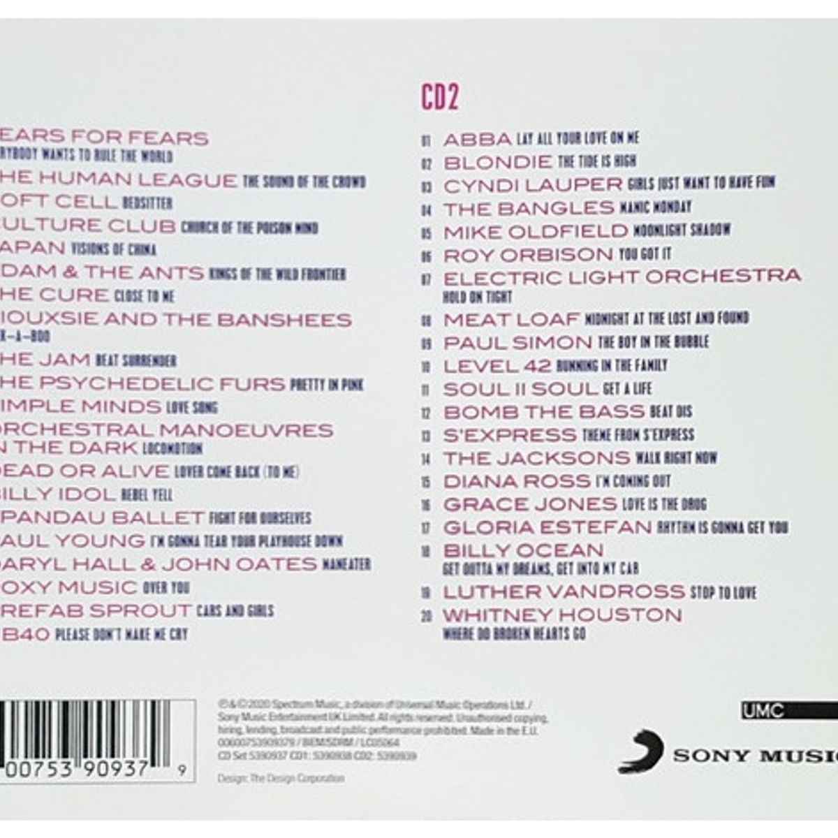 GENERICO - 80'S LEGENDS - 40 DEFINITIVE ARTISTS - VARIOUS (2CD) / CD