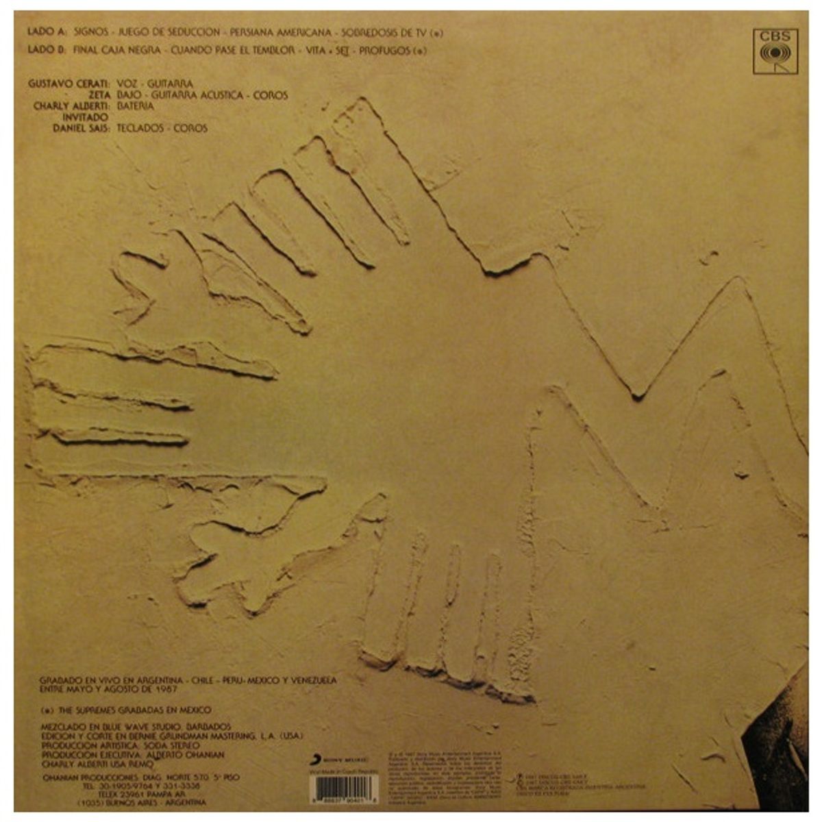 GENERICO - SODA STEREO - RUIDO BLANCO - EN VIVO / VINILO