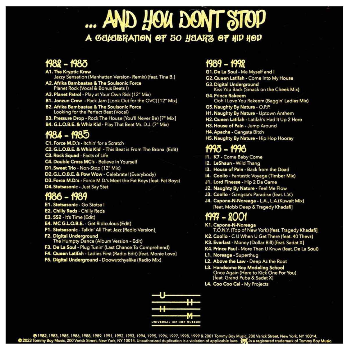 GENERICO - TOMMY BOY - A CELEBRATION OF 50 YEARS OF HIP HOP - VARIOUS (6LP) / VINILO