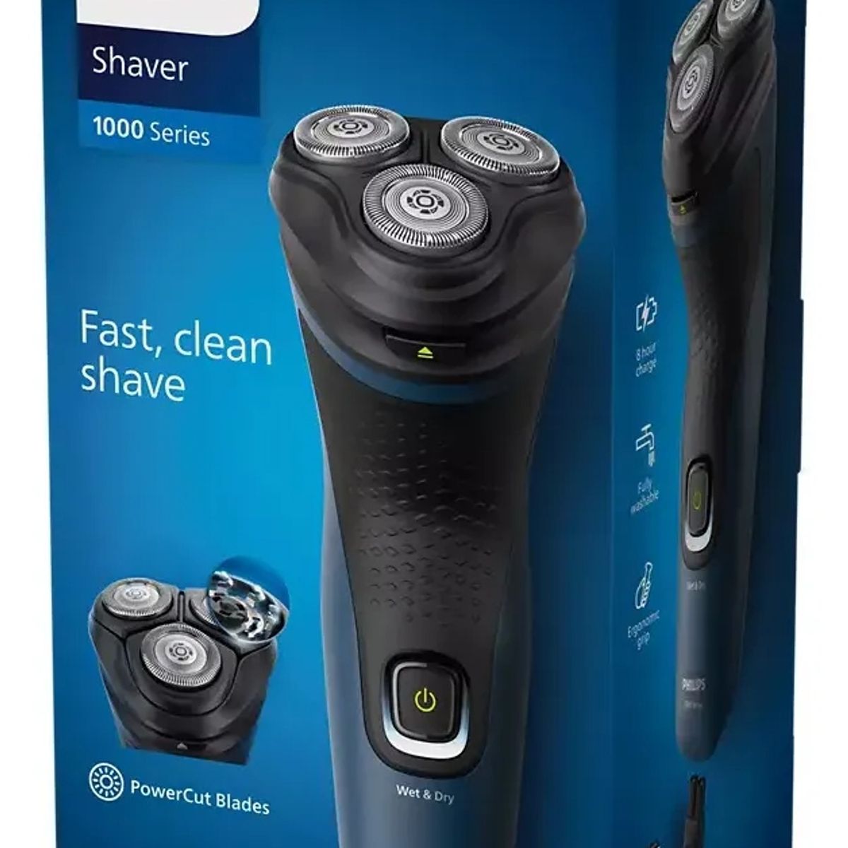 PHILIPS - Afeitadora Wet & Dry Recargable PHILIPS Serie 1000 S115100 27 Cuchillas