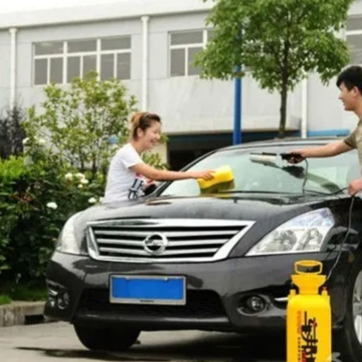 GENERICO - Tanque Bomba De Agua Para Lavado De Autos 12 Litros Cepillo