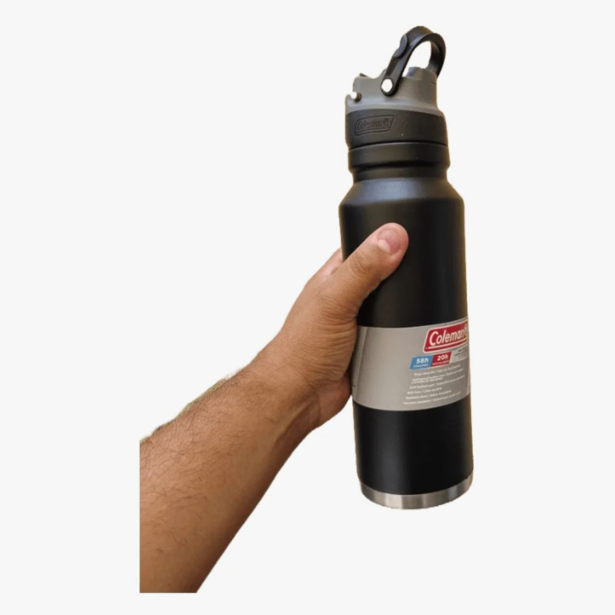 COLEMAN - Termo Botella 40 Oz 1.2 Lts Acero Inoxidable Negro Coleman