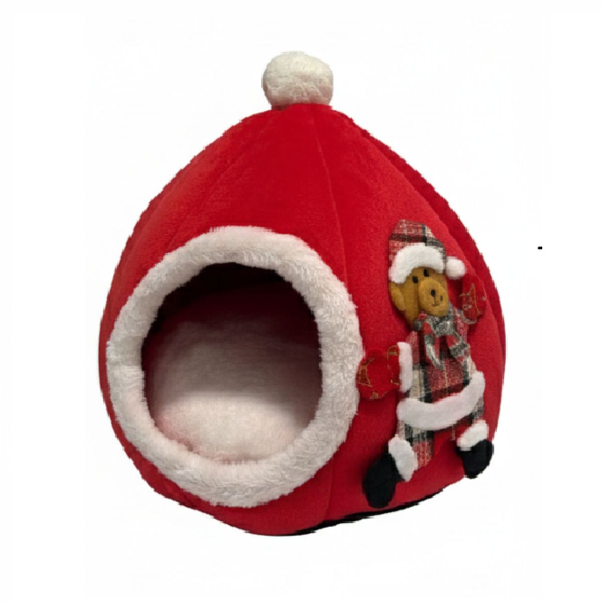 GENERICO - CAMA MASCOTA NIDO OSO COLOR ROJO