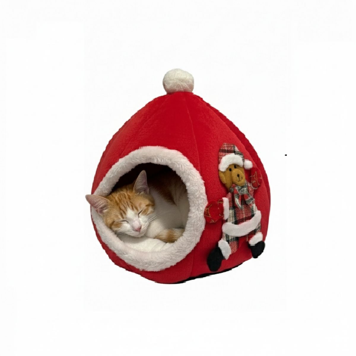 GENERICO - CAMA MASCOTA NIDO OSO COLOR ROJO