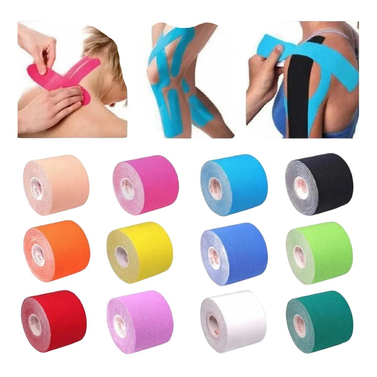 GENERICO - Tape Cinta Kinesiologica De Recuperación 5mx5cm