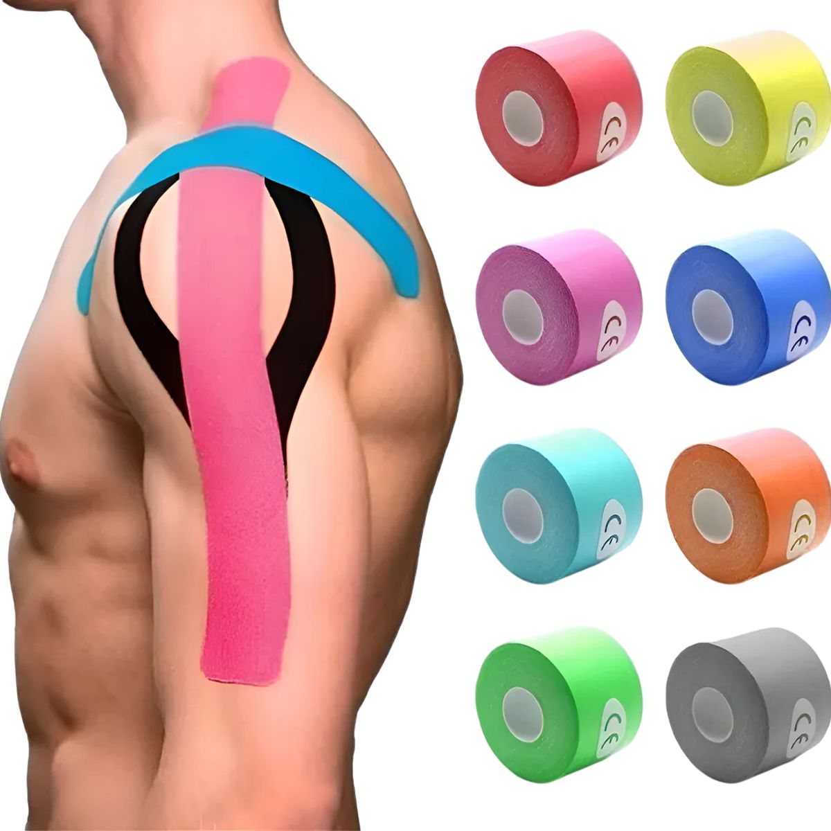 GENERICO - Tape Cinta Kinesiologica De Recuperación 5mx5cm