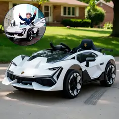 HOMEBRANDT - Auto Electrico Montable Lamborghini Boton De Reversa 6kmh Blanco