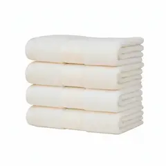 GARSIL - Pack 4 Toallas De Mano Visita Blanco Crudo Algodon Hotel Spa 75x34 Cm