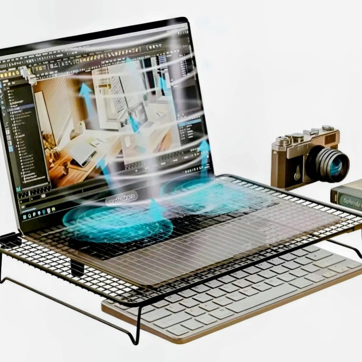 GENERICO - Soporte plegable de 1 pieza, base de enfriamiento para Lapton escritorio de oficina