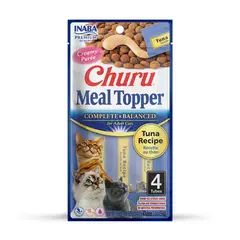 INABA - Snack Para Gatos Churu Meal Topper 14g X 4 Tubos (56g) - Celeste