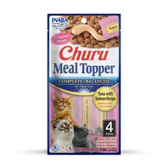 INABA - Snack Para Gatos Churu Meal Topper 14g X 4 Tubos (56g) - Rosa
