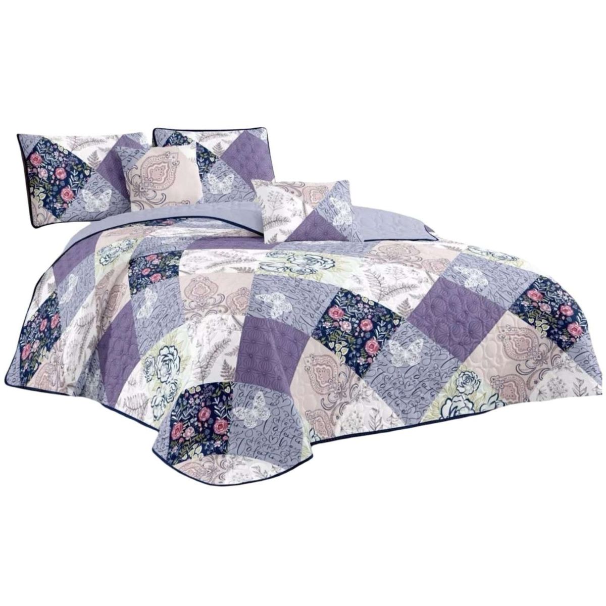 GENERICO - Cubrecama Quilt verano plaza y media