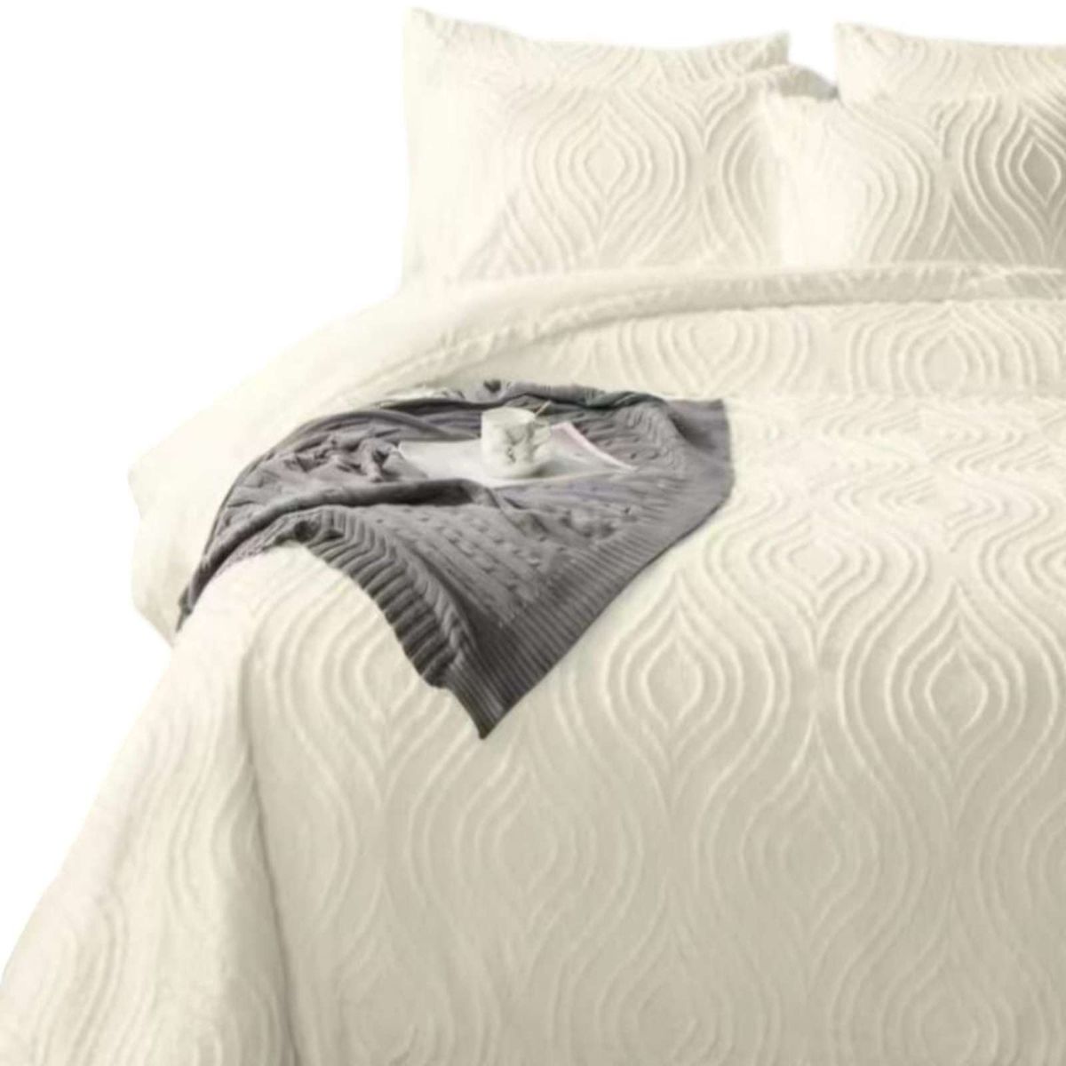 GENERICO - CUBRECAMA QUILT VERANO DELGADO NO ACOLCHADO KING