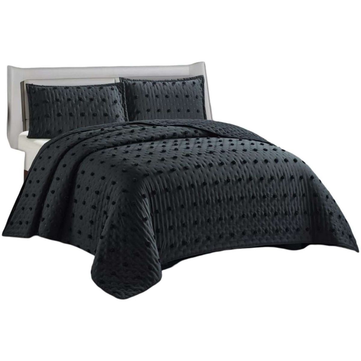 GENERICO - CUBRECAMA QUILT TUFTING DE LUJO SUAVE PLAZA Y MEDIA_.